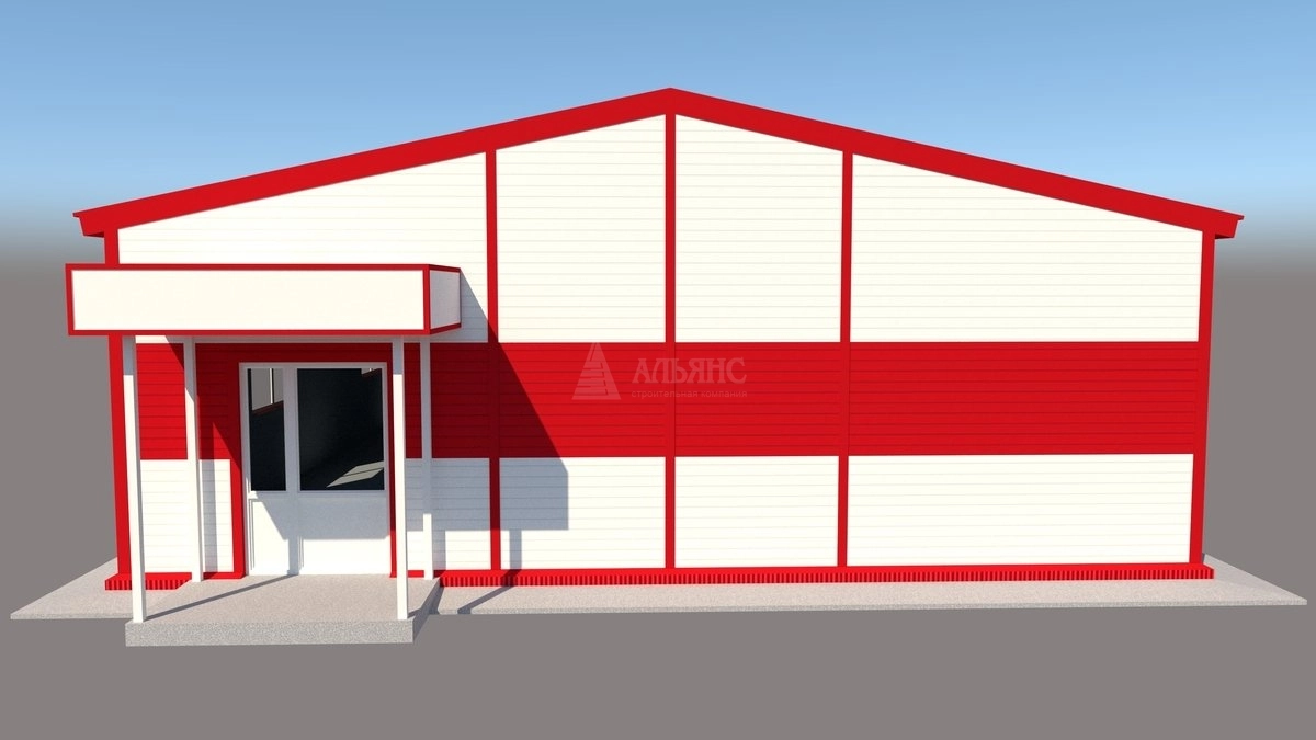 3D визуализация Магазин из сэндвич-панелей - фото 7