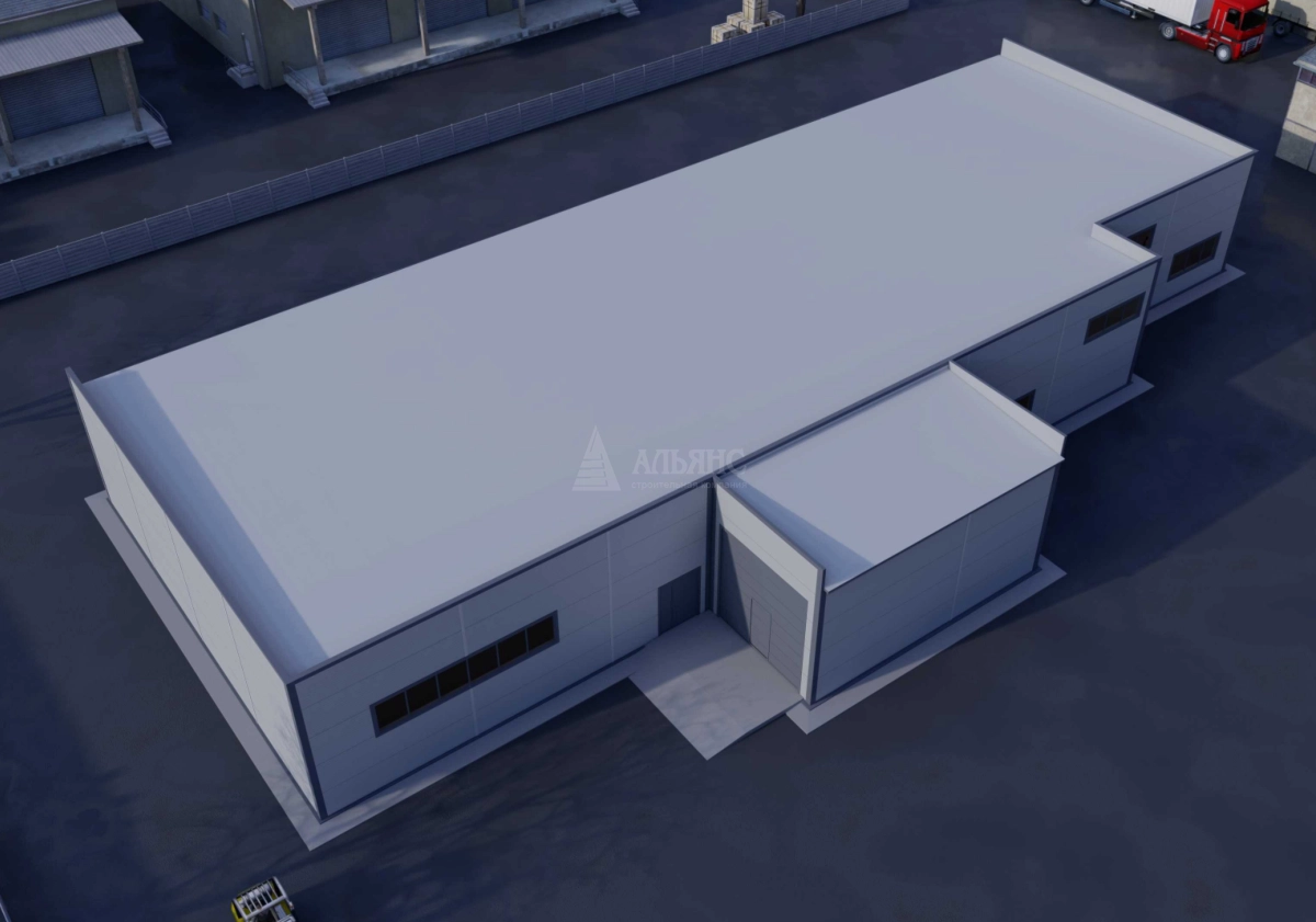 3D визуализация Склад из сэндвич-панелей - фото 5