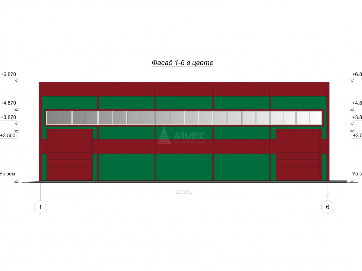 3D визуализация Склад из сэндвич-панелей - фото 7