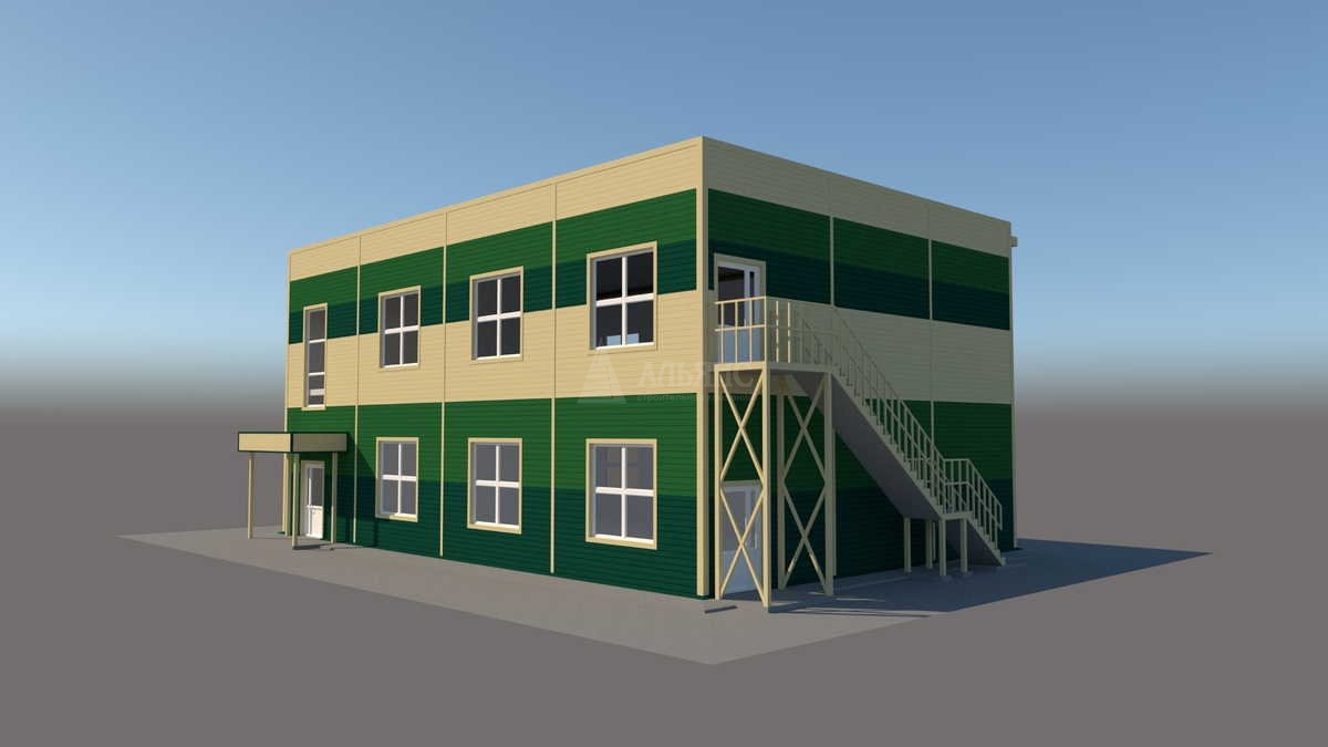 3D визуализация Офис из сэндвич-панелей - фото 7